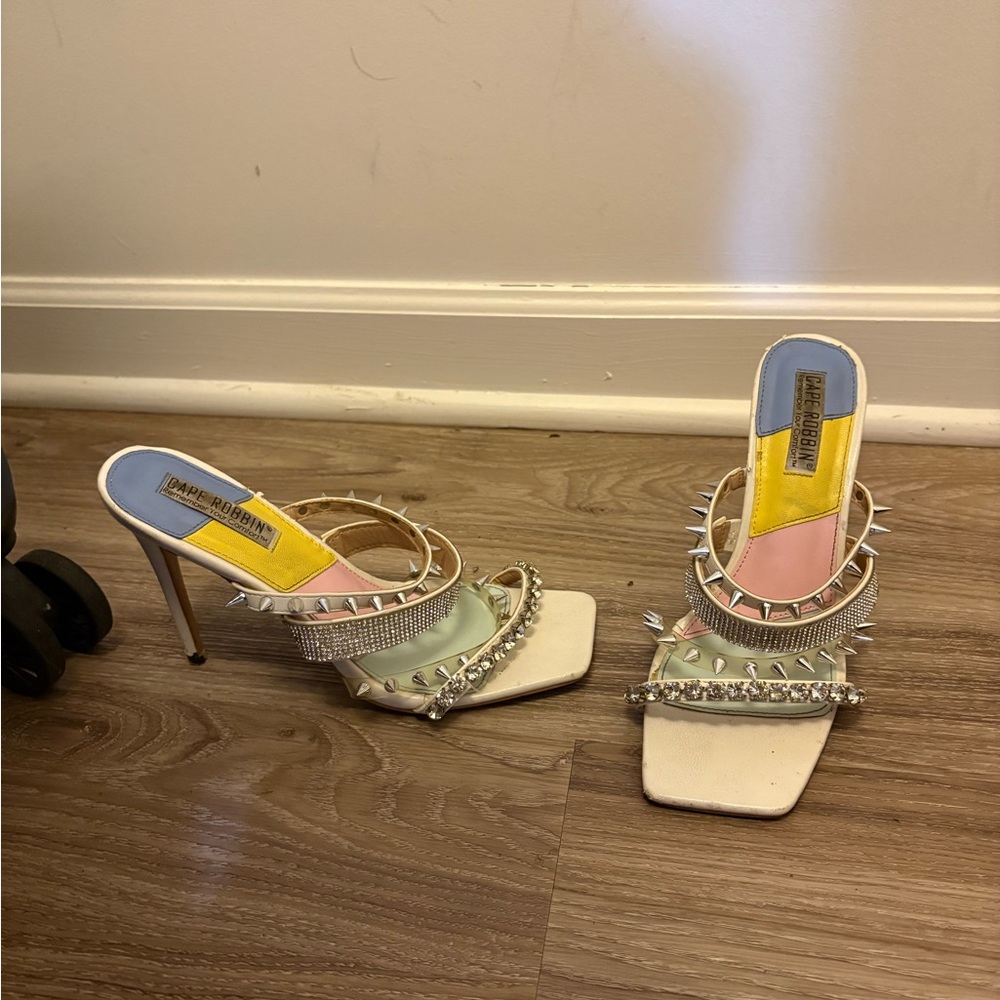 Colorful Embellished Heels - Picture 2 of 2